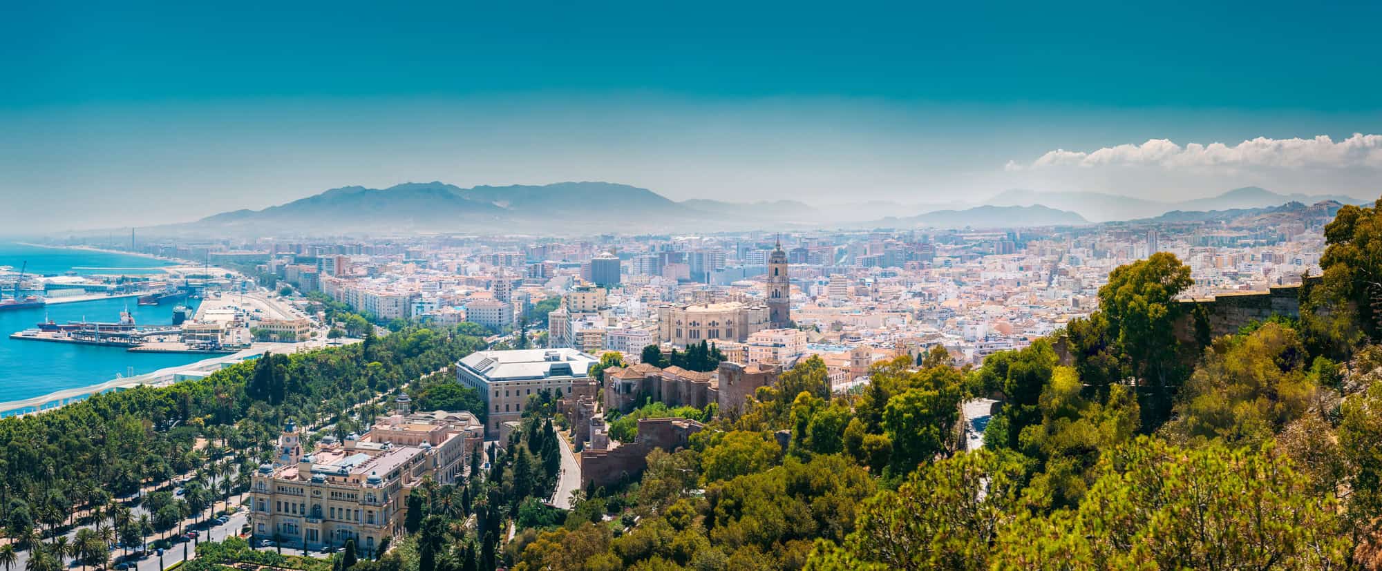 Malaga, Espagne. Vue de la ville de Malaga