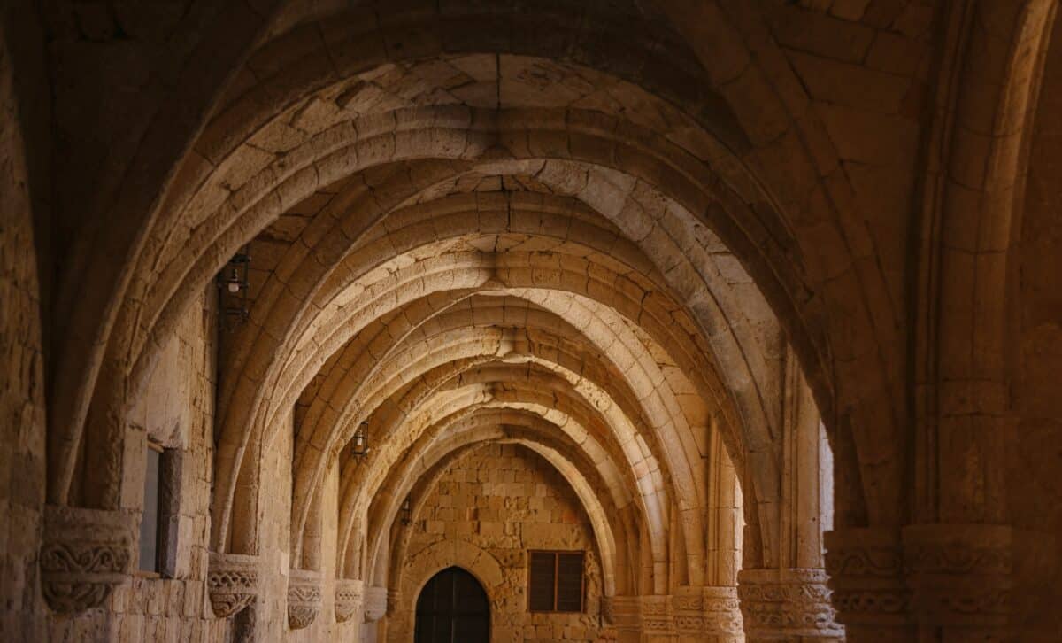 Rhodes, Greece - April 21, 2023: Archeological Museum of Rhodes Town